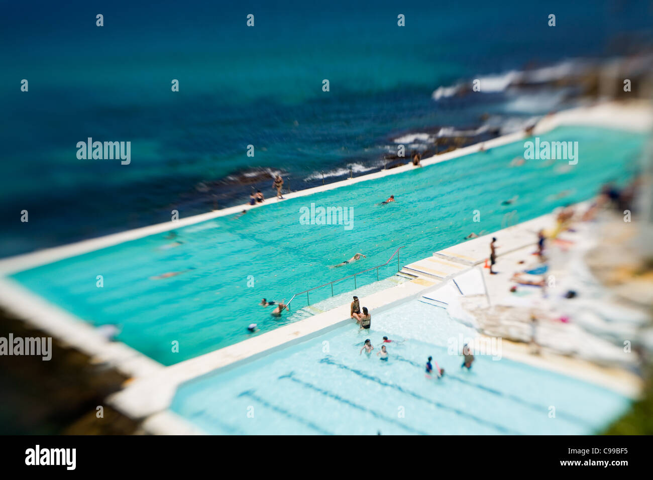 Les icebergs de Bondi piscine à North Bondi Beach. Bondi Beach, Sydney, New South Wales, Australia Banque D'Images