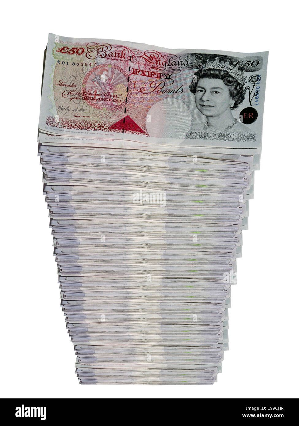 La pile de billets de banque. Banque D'Images