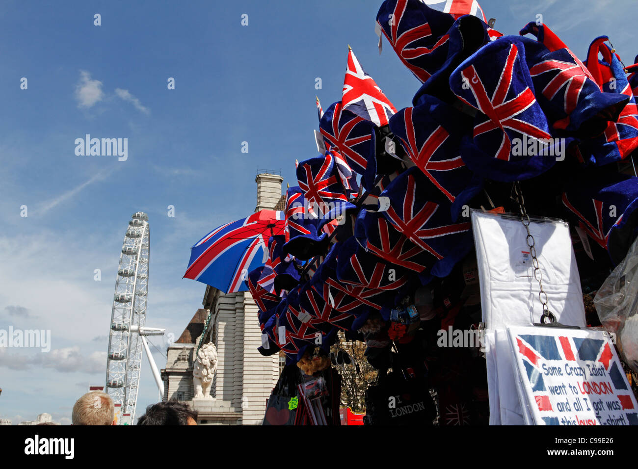 Drapeaux britanniques à la vente - Londres, Angleterre. Banque D'Images