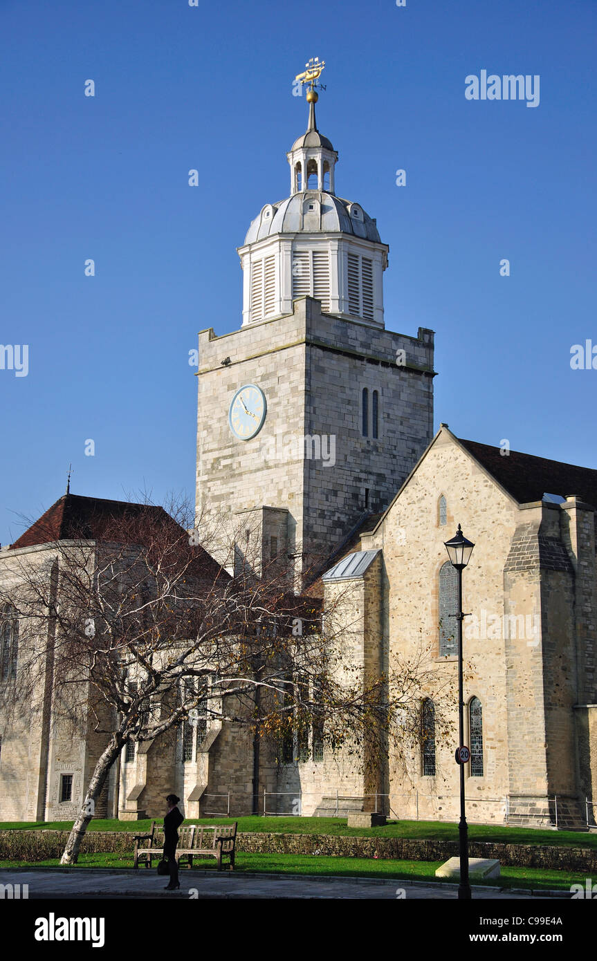 La Cathédrale de Portsmouth, High Street, Old Portsmouth, Portsmouth, Hampshire, Angleterre, Royaume-Uni Banque D'Images