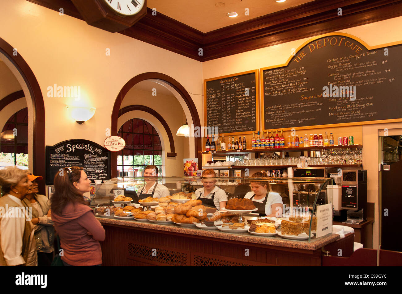 Mill Valley Le comptoir de librairie et Café San Francisco California United States Banque D'Images