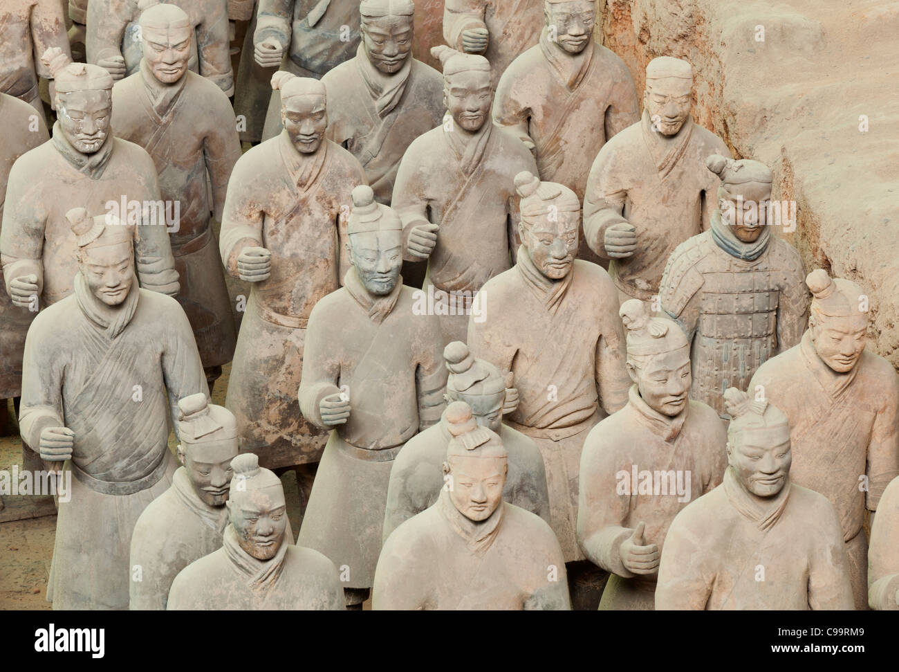 Fosse de l'armée de guerriers en terre cuite Numéro 1, Xi'an, province du Shaanxi, Chine, République populaire de Chine, l'Asie Banque D'Images