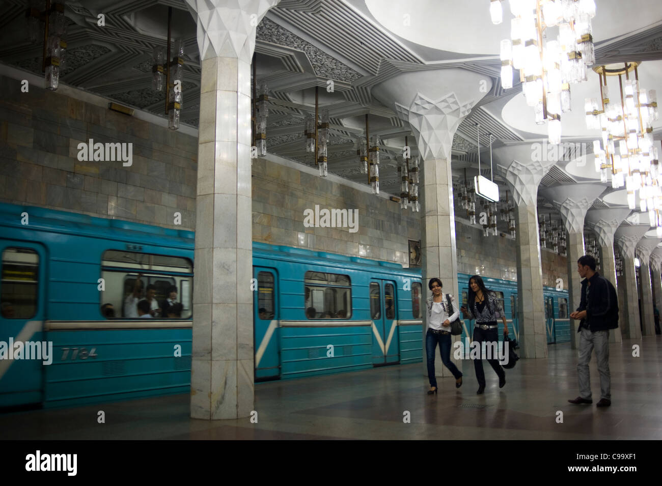 Metro de Taskent. L'Ouzbékistan. Tachkent Banque D'Images