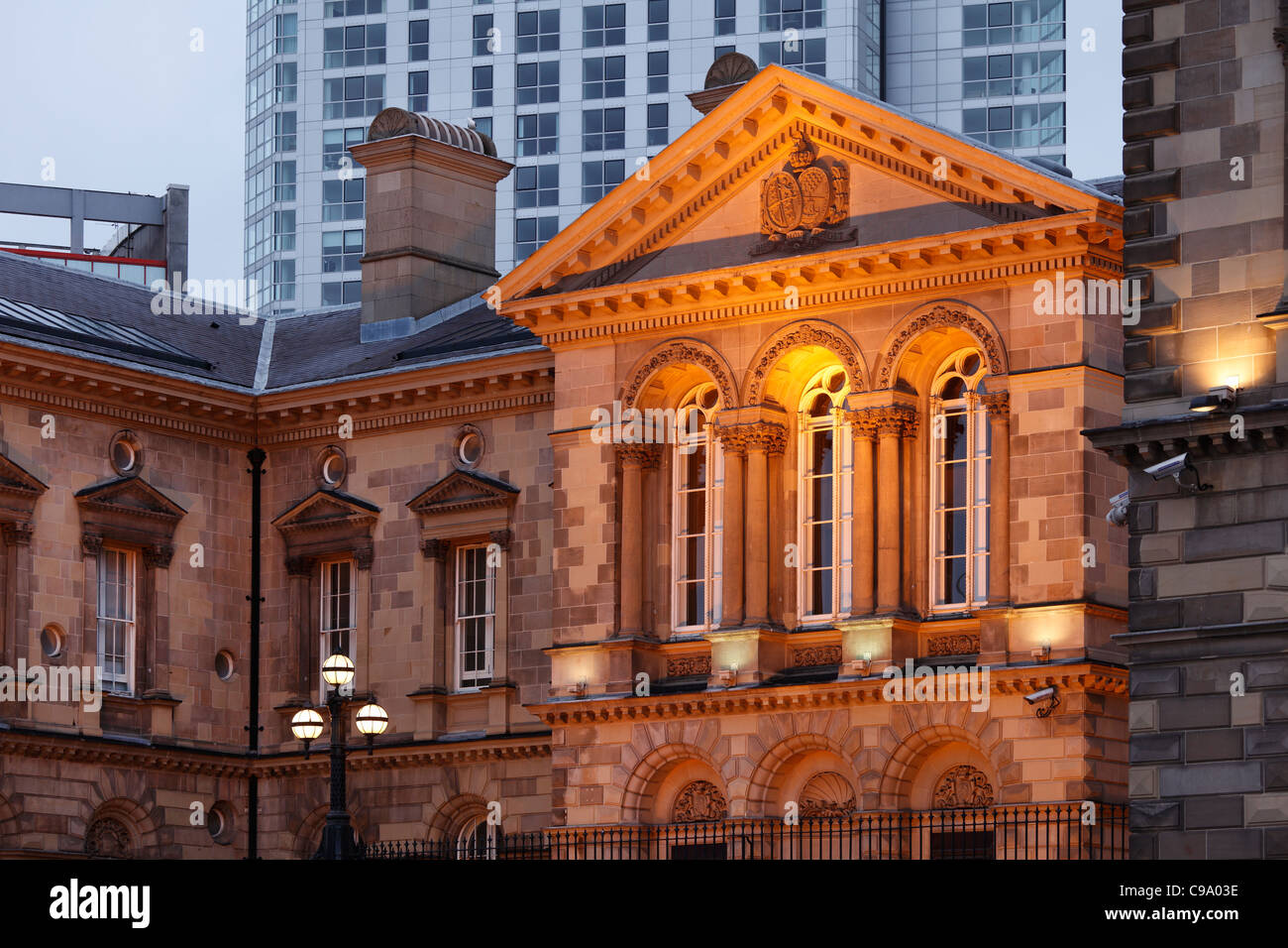 Royaume-uni, Irlande, Irlande du Nord, Belfast, vue de custom house Banque D'Images