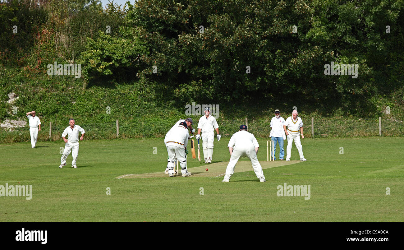 Au village de Cricket Burpham Arundel West Sussex Banque D'Images