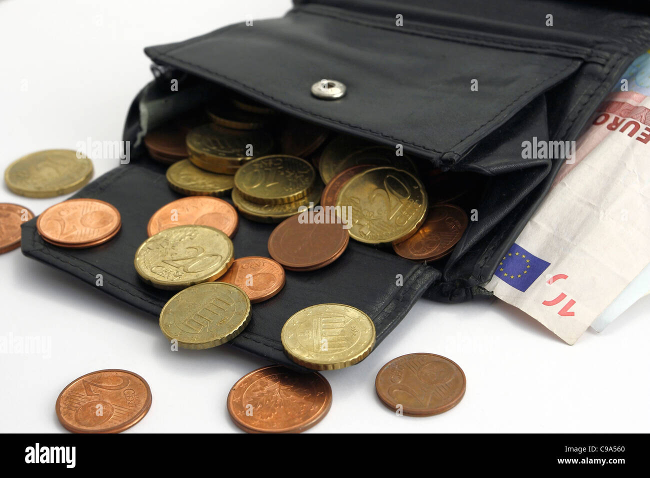 Porte-monnaie avec de l'argent Photo Stock - Alamy