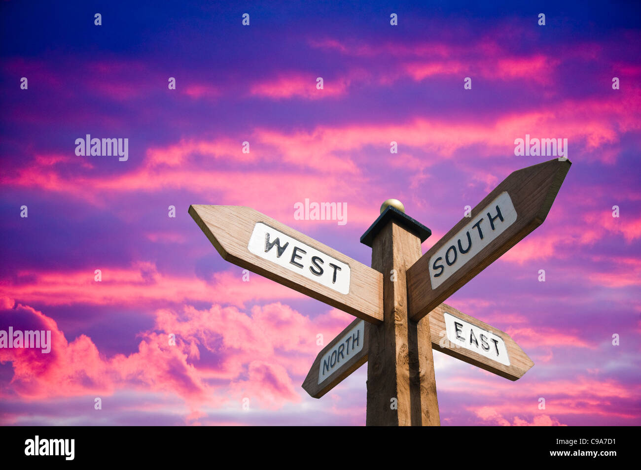 Coucher de soleil sur Wrynose Pass dans le Lake District UK Banque D'Images