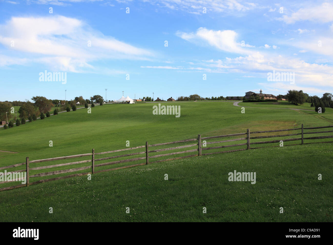 Site d'origine du Festival de musique de Woodstock 1969, Bethel Woods Center for the Arts, Bethel, Sullivan County, New York, USA Banque D'Images