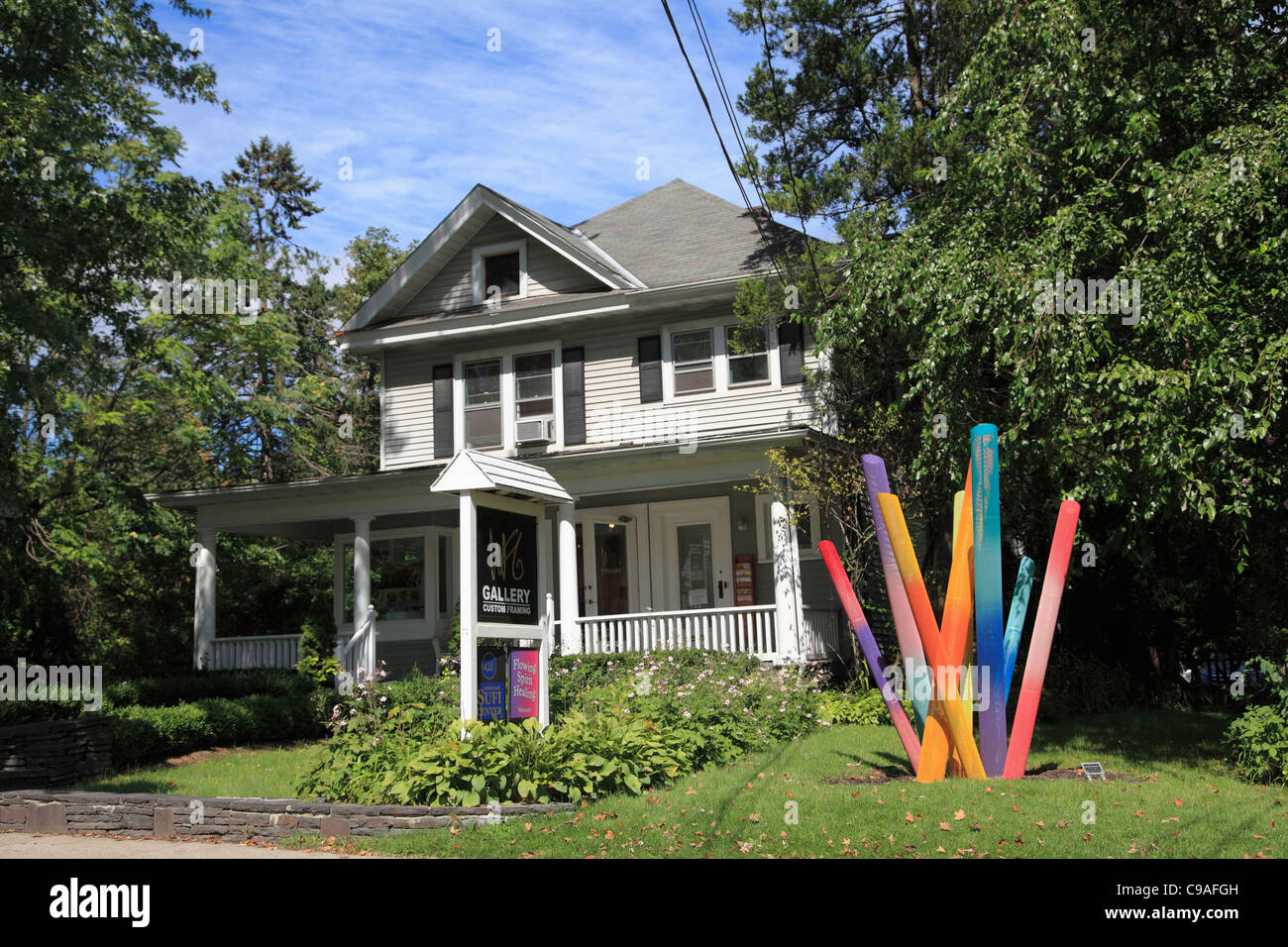 Art Gallery, Woodstock, célèbre pour avoir prêté son nom à la 1969, Festival de Woodstock Catskills, Ulster County, New York, USA Banque D'Images