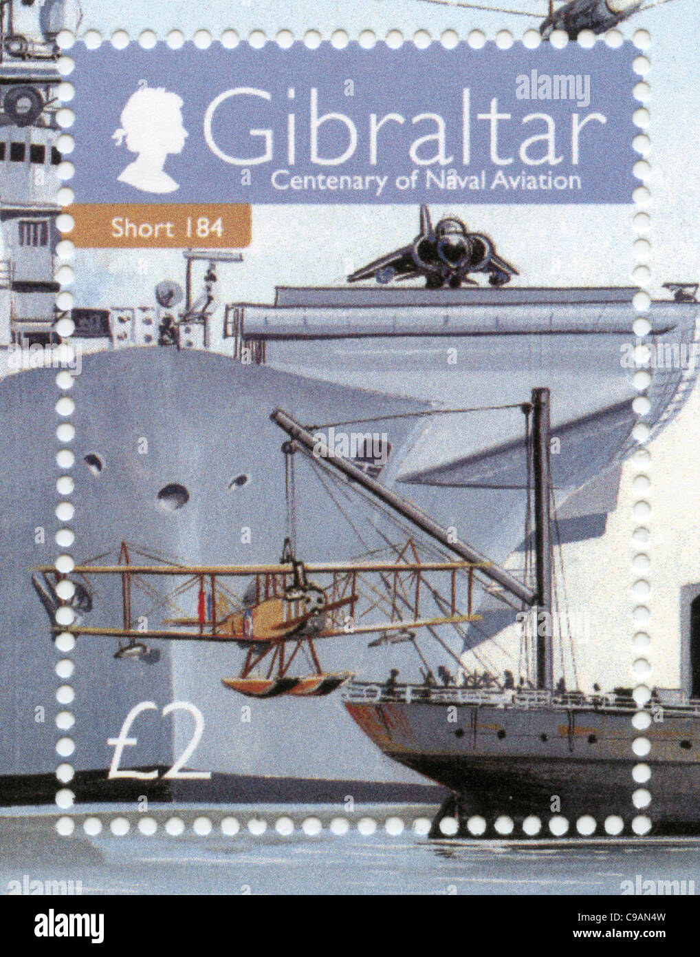 Des timbres de Gibraltar Banque D'Images