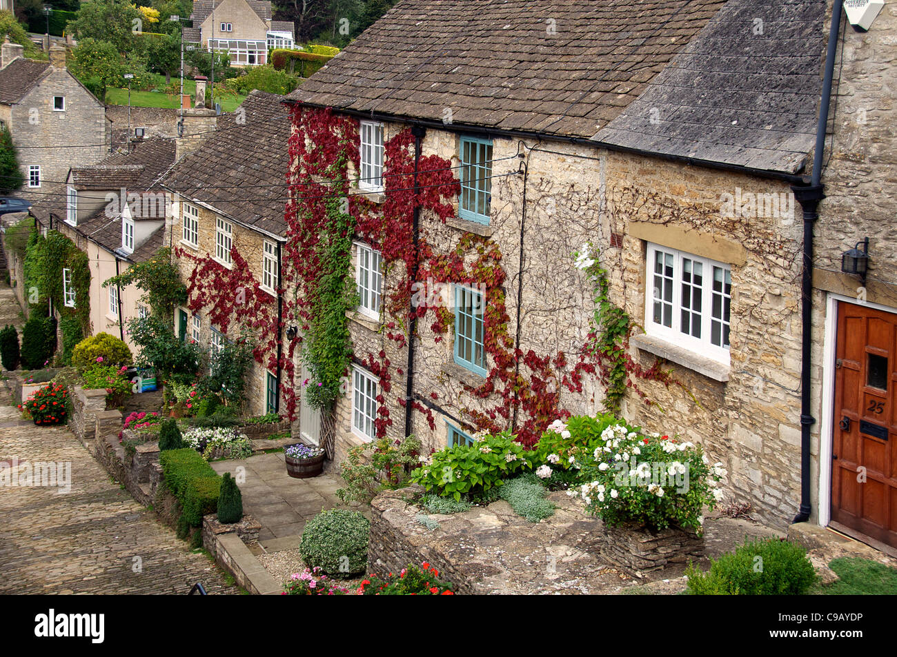 La Broyeuse Étapes Tetbury Gloucestershire Angleterre Banque D'Images