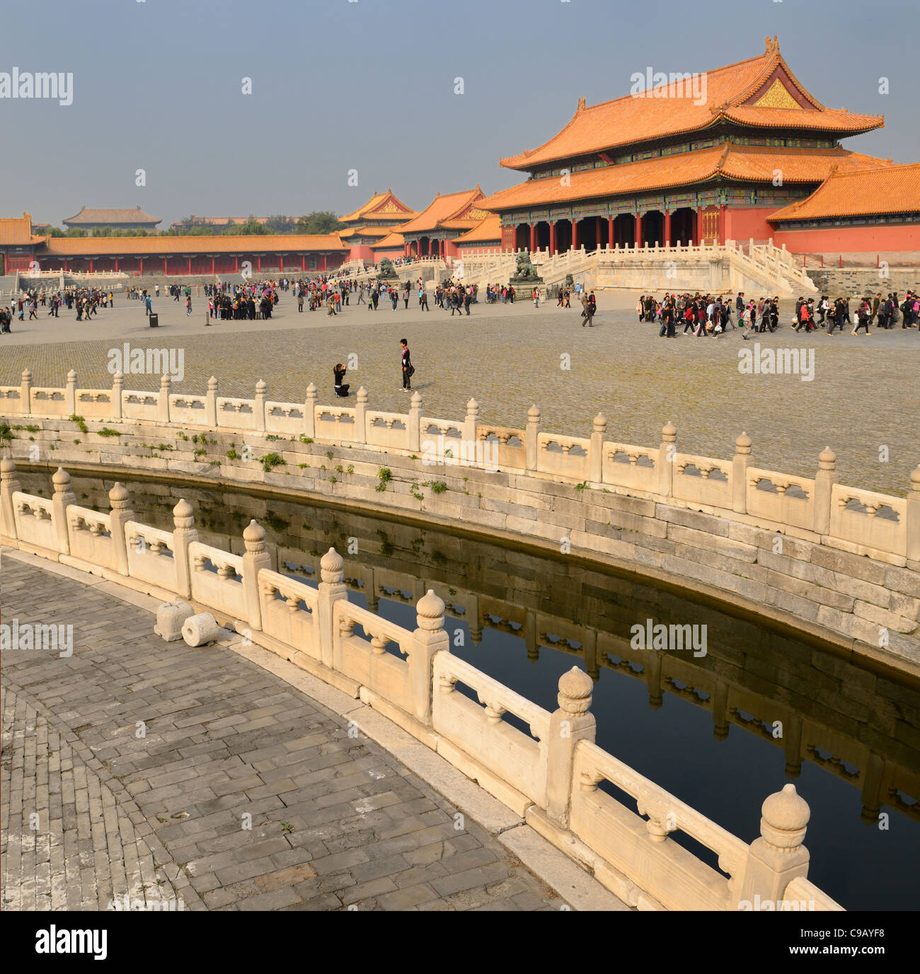 L'eau et de la rivière intérieure Golden Gate de l'harmonie suprême dans Forbidden City Beijing République populaire de Chine Banque D'Images