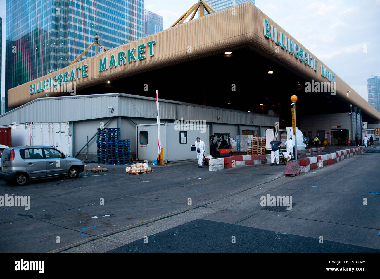 Le marché aux poissons de Billingsgate Banque D'Images