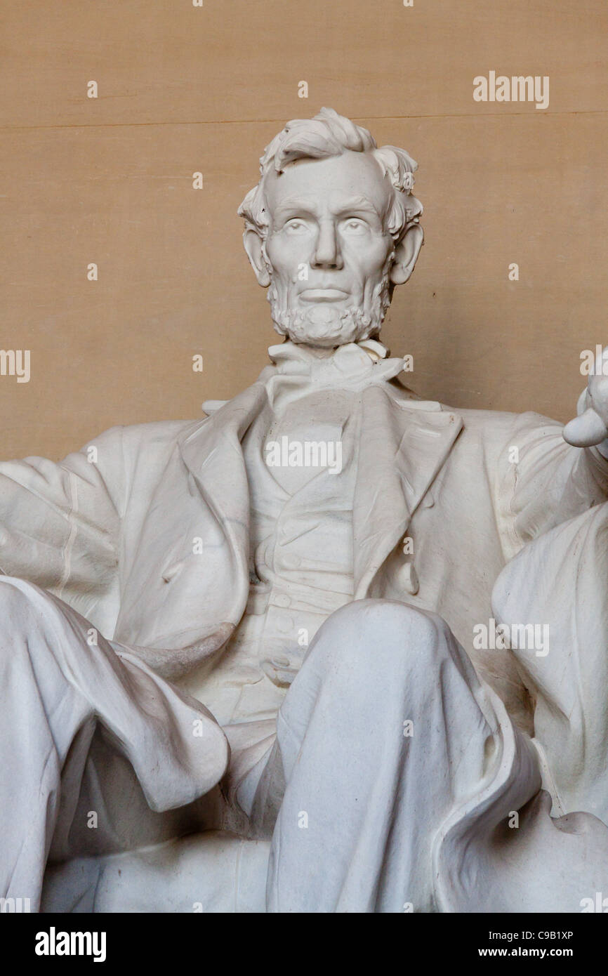 Photographie de la Lincoln Memorial situé sur le courrier national à Washington DC Banque D'Images