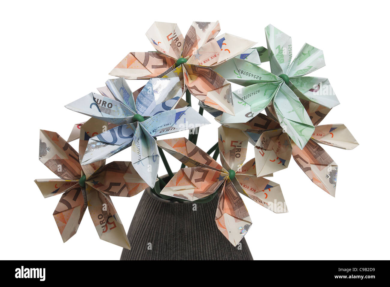 Bouquet De Fleurs En Origami Par Lettres De Différentes