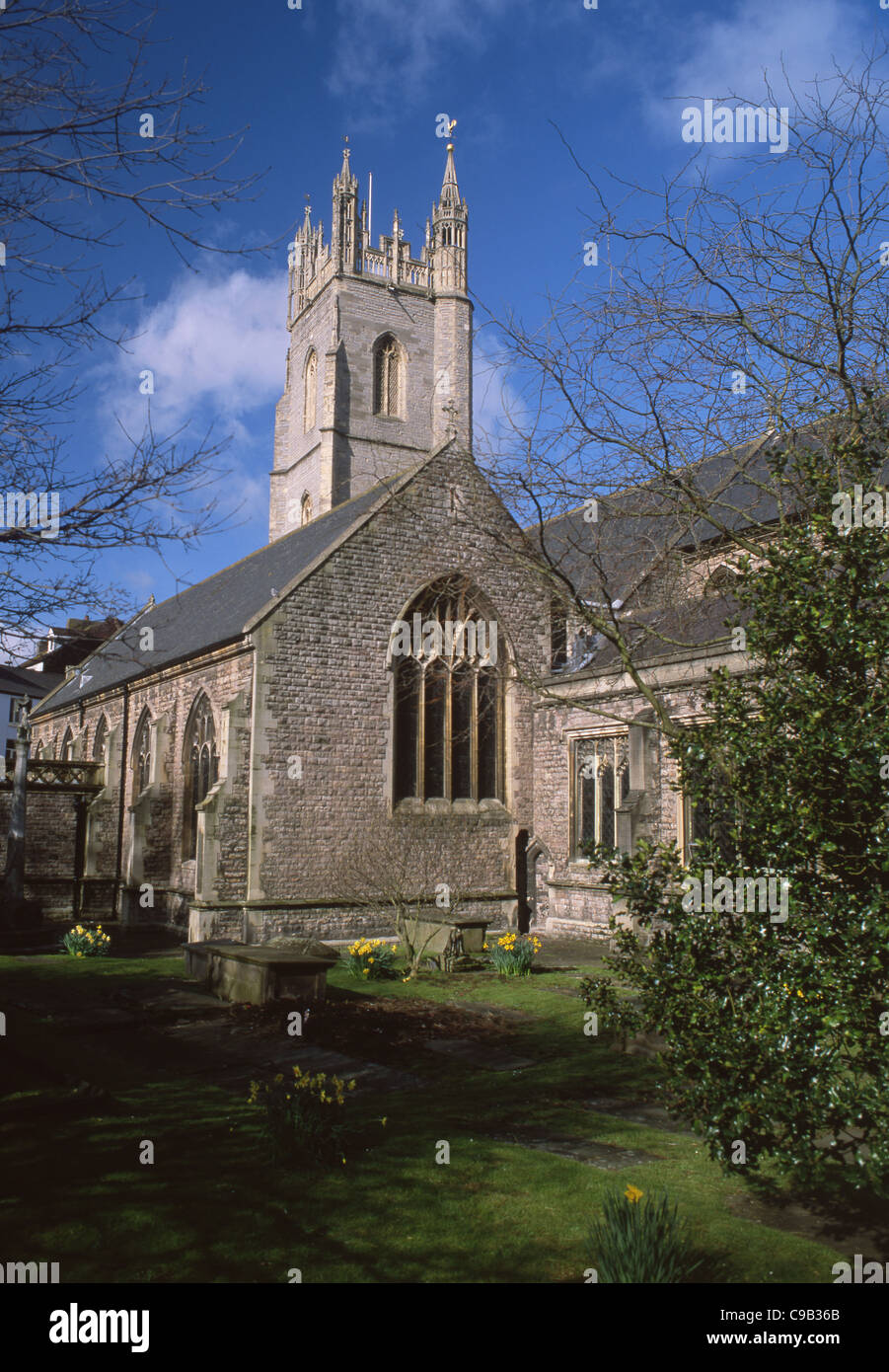 L'église Saint John's dans le centre-ville de Cardiff Cardiff South Wales UK Banque D'Images