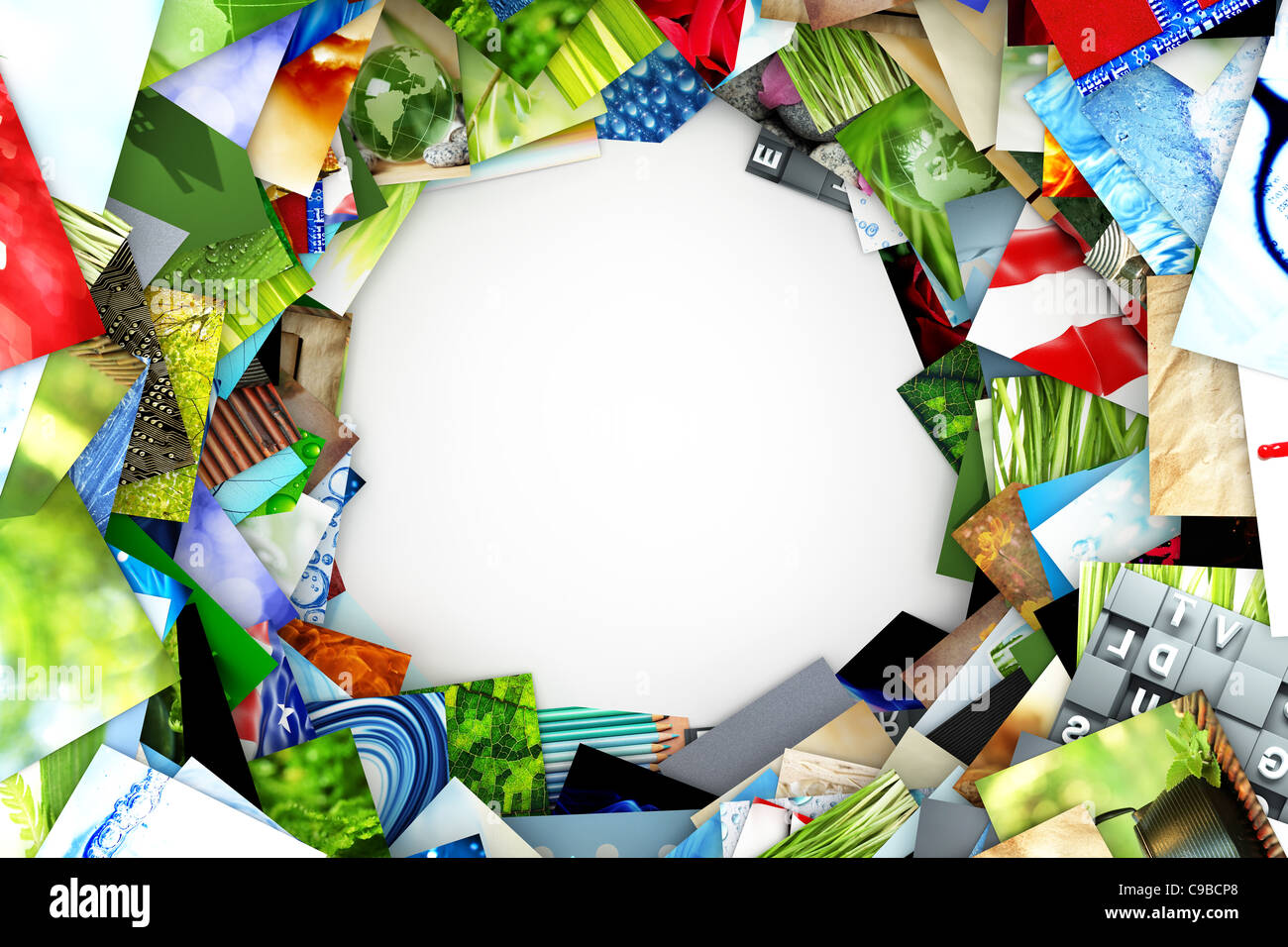 Collection de photos avec l'espace blanc Banque D'Images