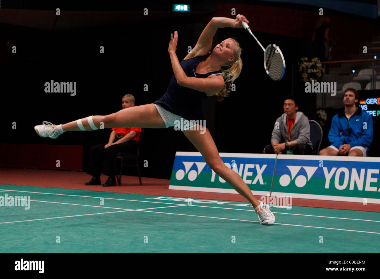 Joueur de badminton Carola Bott de Allemagne Photo Stock - Alamy