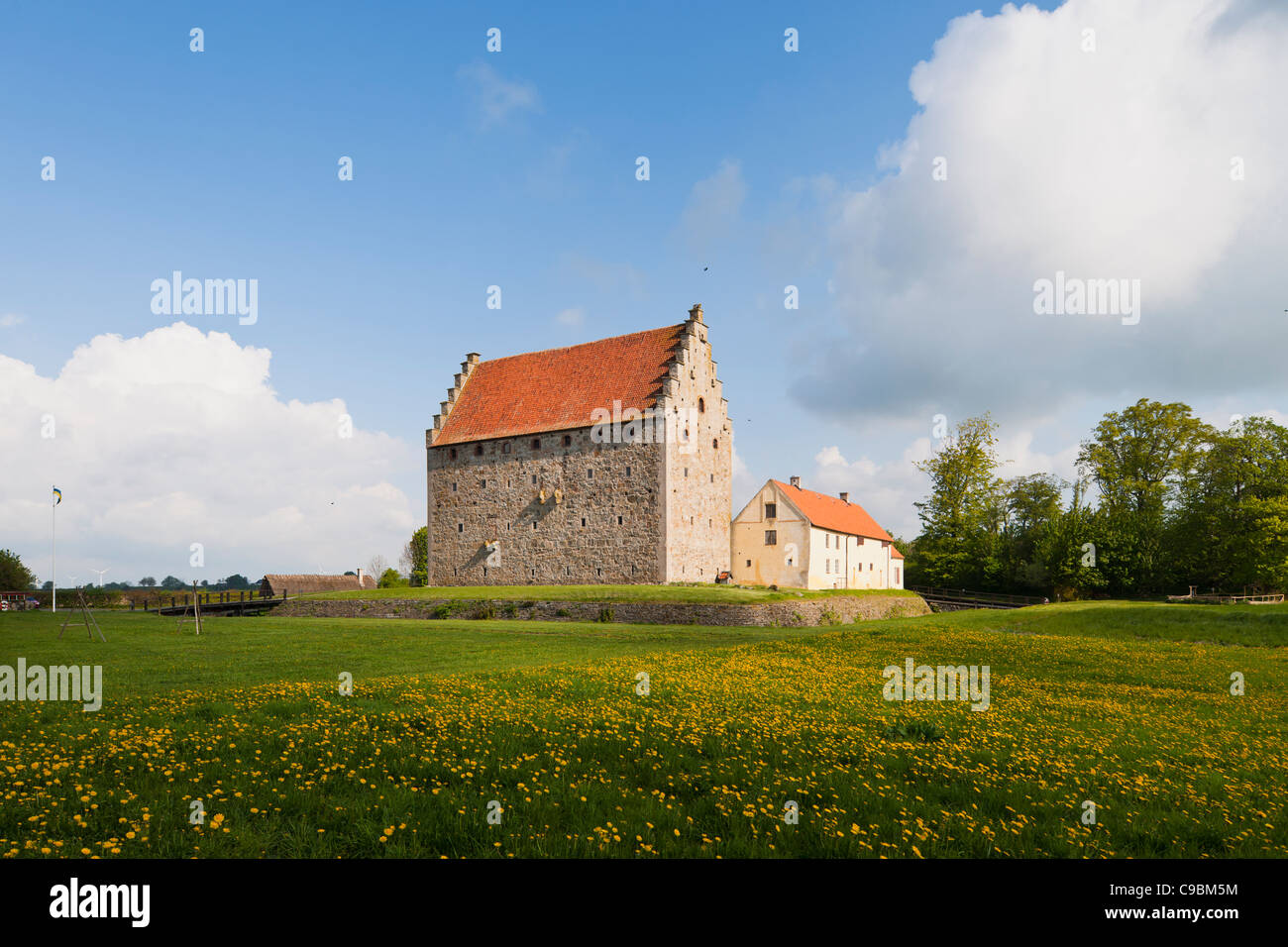 Glimmingehus - Manoir Médiéval en Suède. Banque D'Images