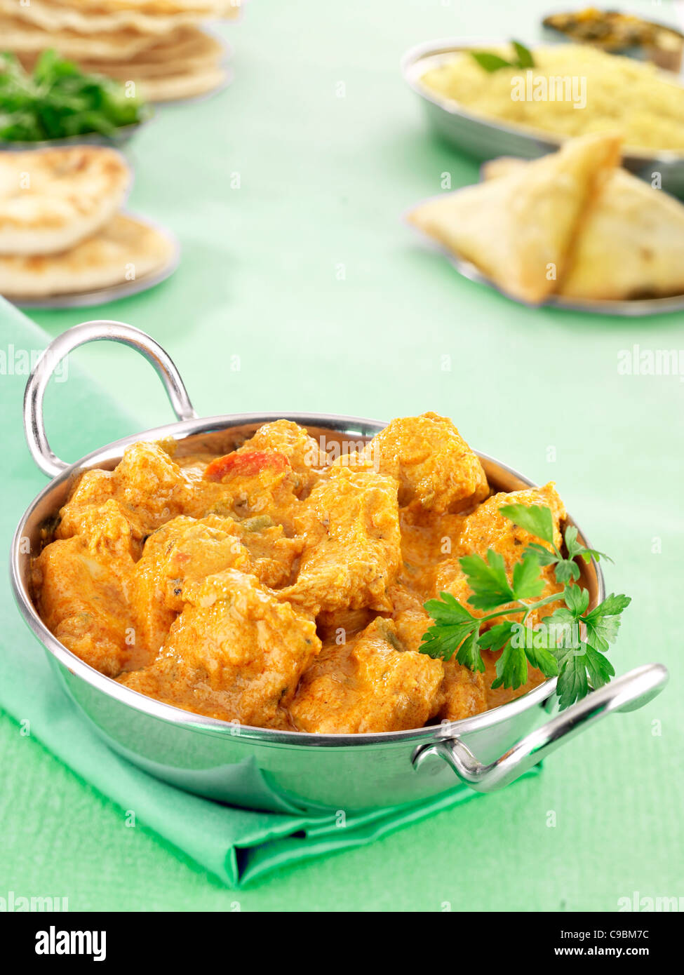 POULET KORMA Banque D'Images