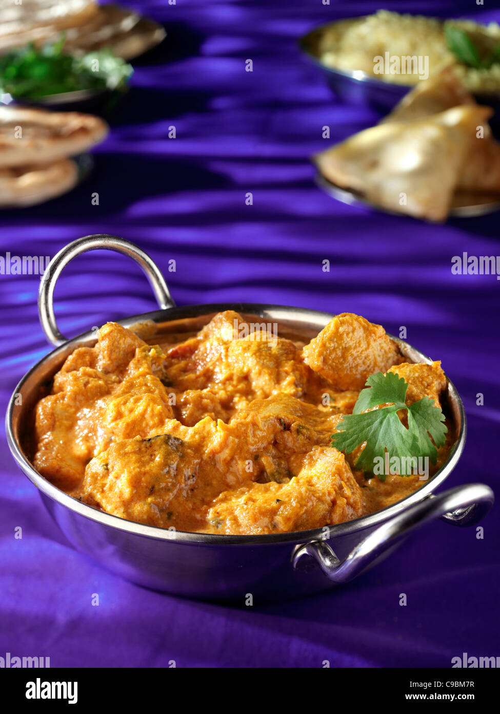 POULET KORMA Banque D'Images