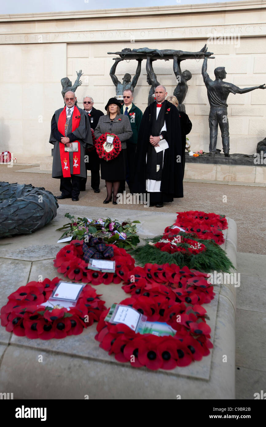 Le souvenir du dimanche au National Memorial Arboretum, Staffordshire, Angleterre. Banque D'Images