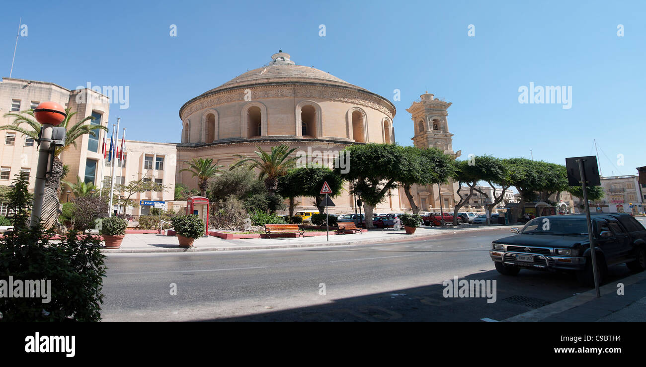 Malte, Mosta (ou Il-Mosta), la Rotonde de St Marija Assunta AKA dôme de Mosta Banque D'Images