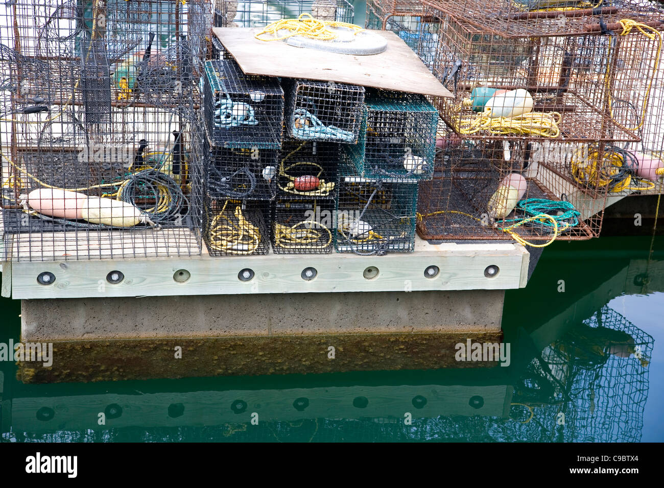 Dana Point - cages de homard à l'Harbour - Californie Banque D'Images