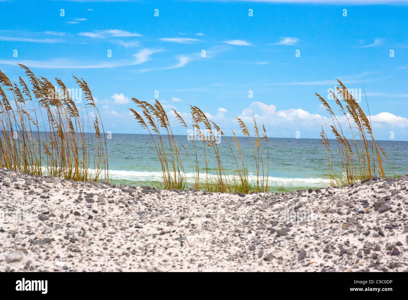 Une plage au large de la Côte d'émeraude de la Floride. Banque D'Images