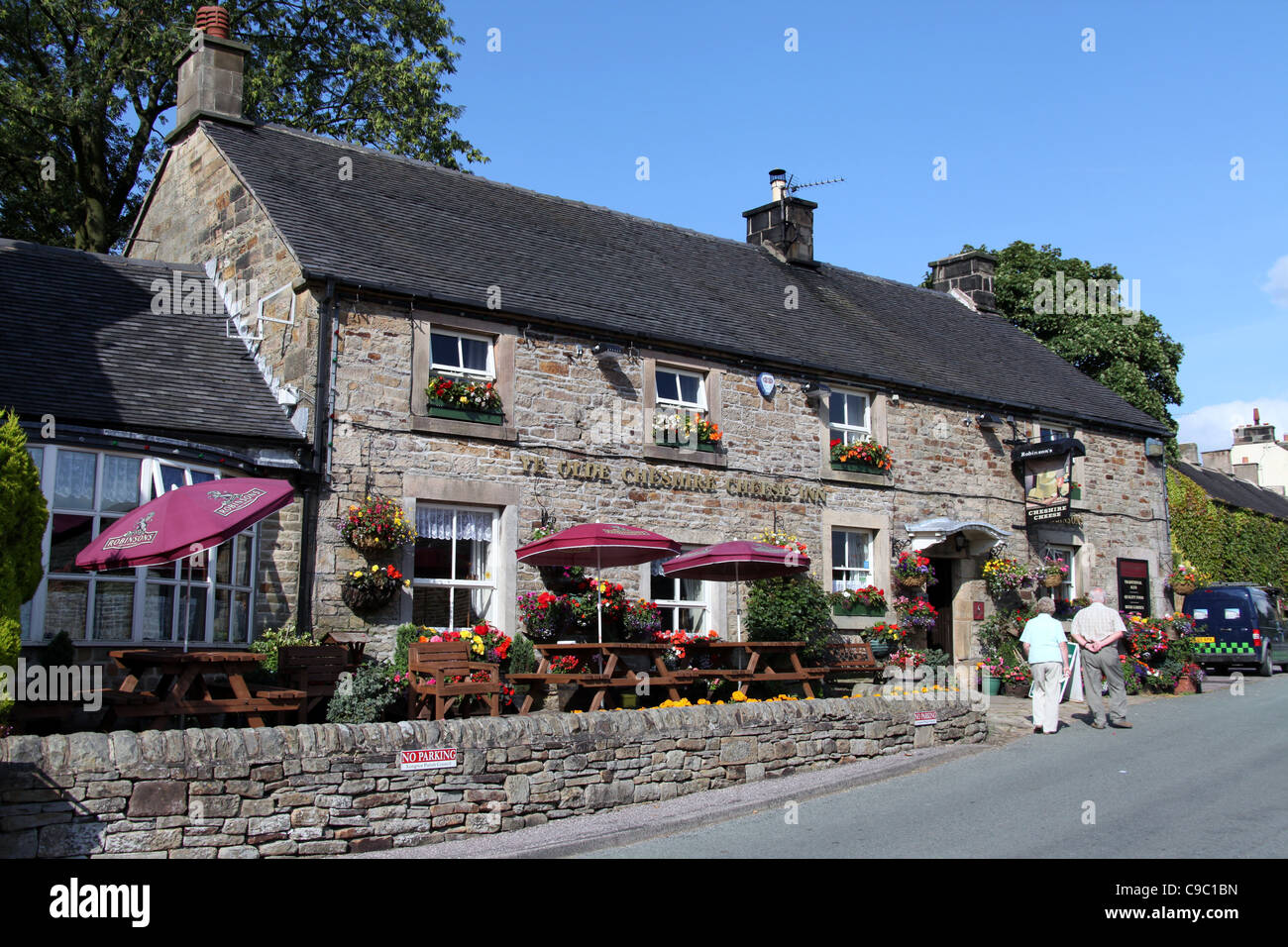 Pub dans le village de Staffordshire Longnor Banque D'Images