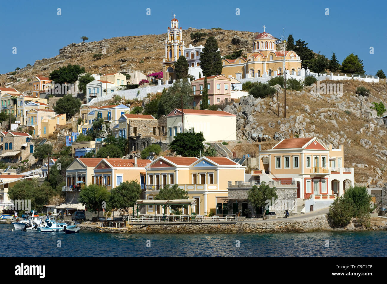 L'île de Symi, Dodécanèse, Grèce Banque D'Images