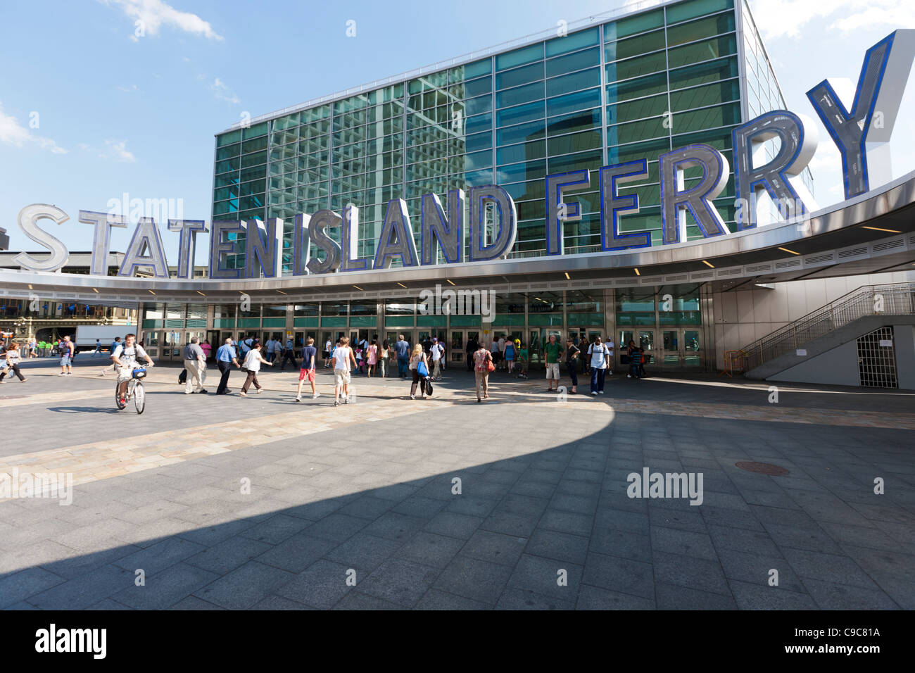L'entrée du terminal de ferry de Staten Island à New York. Banque D'Images