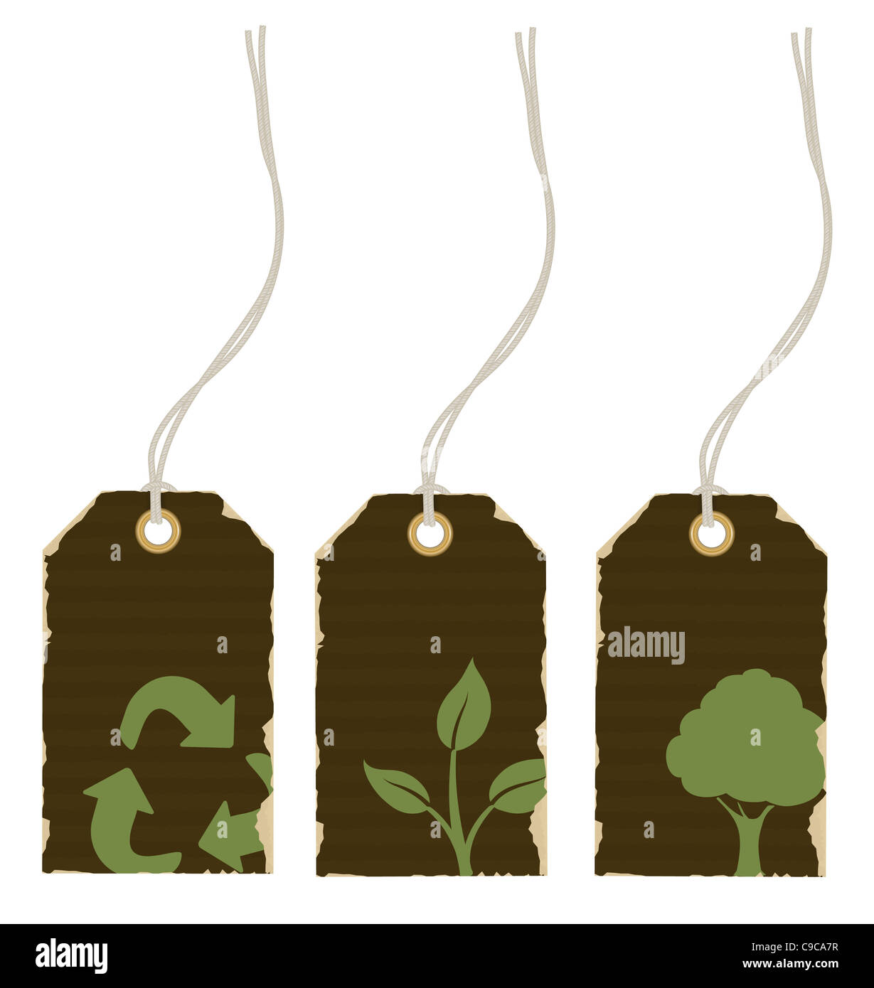 Ensemble d'étiquettes de prix produit eco Banque D'Images