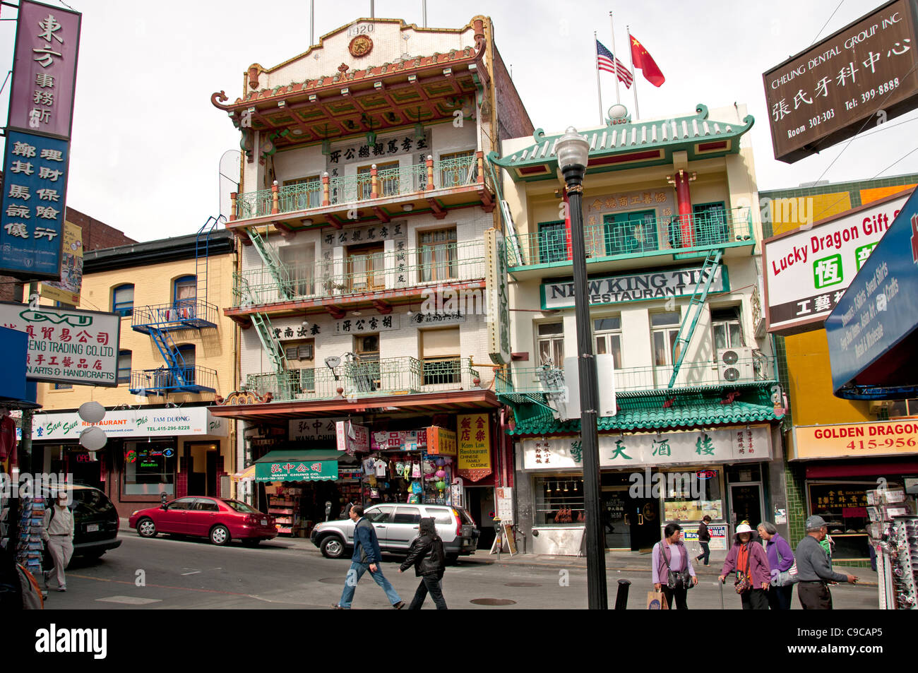 Chinatown China Town San Francisco California USA American United States of America Banque D'Images