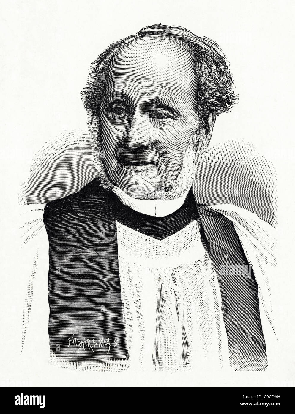 Droit Rev Charles Wordsworth M.A. (1806 - 1892) fut évêque de St Andrews en Ecosse Dunblane et Dunkeld Banque D'Images
