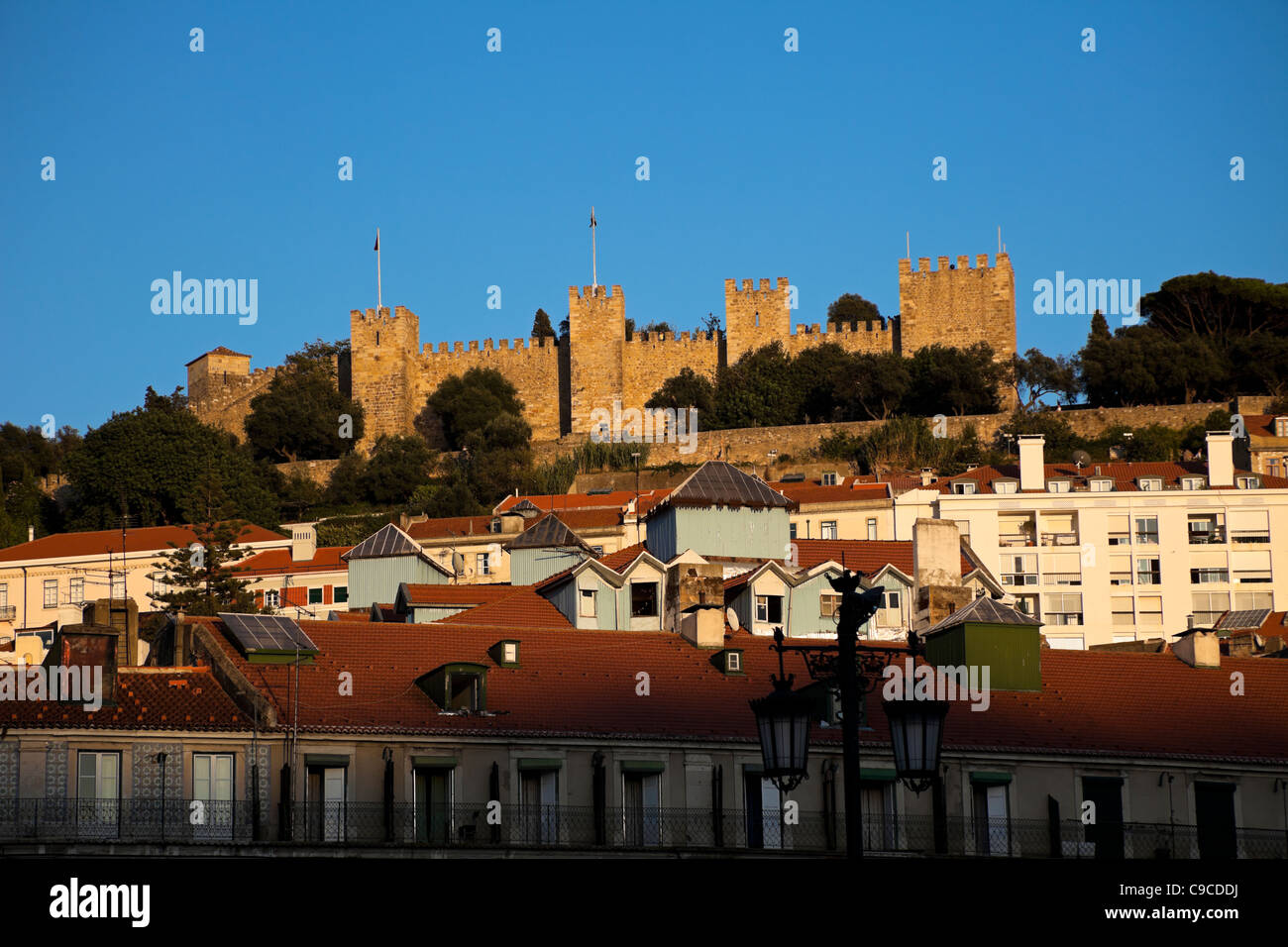 Castelo de Sao Jorge Lisbonne Portugal Europe Banque D'Images