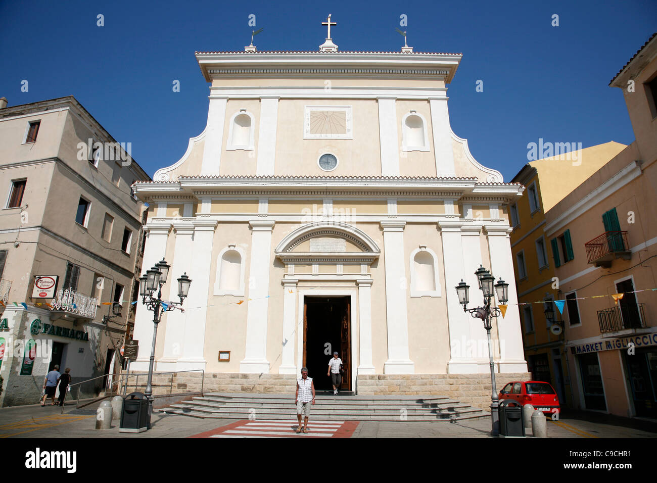 L'église Santa Maria Maddalena, La Maddalena, en Sardaigne, Italie. Banque D'Images