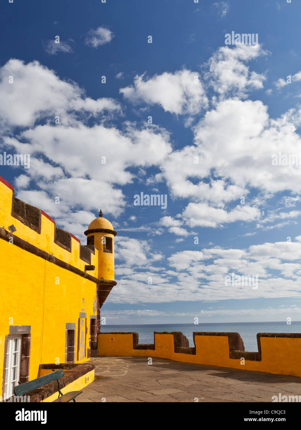 Vue depuis le toit de la Forte de São Tiago - Funchal, Madère, Portugal, Europe Banque D'Images
