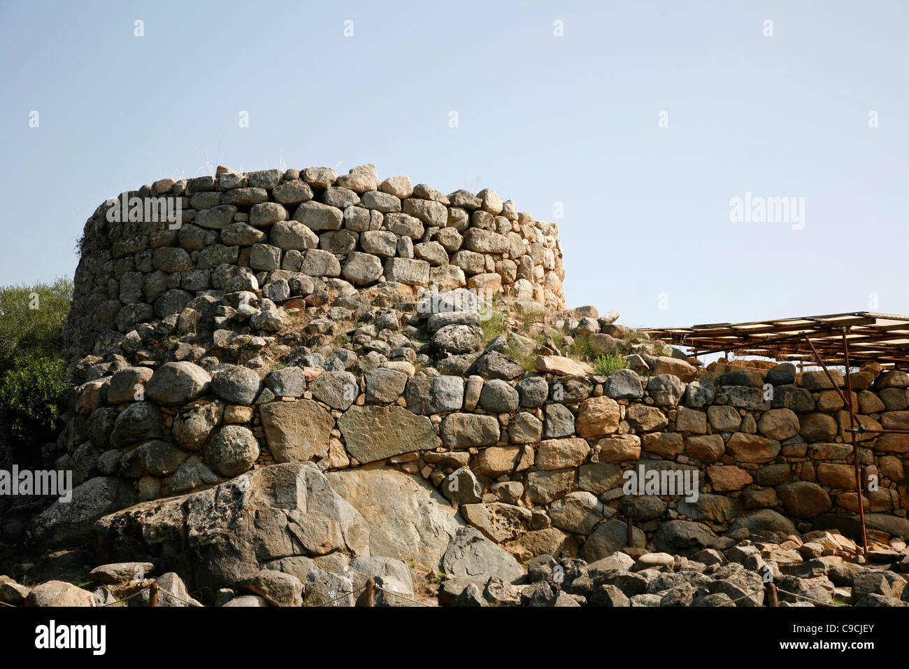 Nuraghe la Prisgiona, Arzachena, Sardaigne, Italie. Banque D'Images