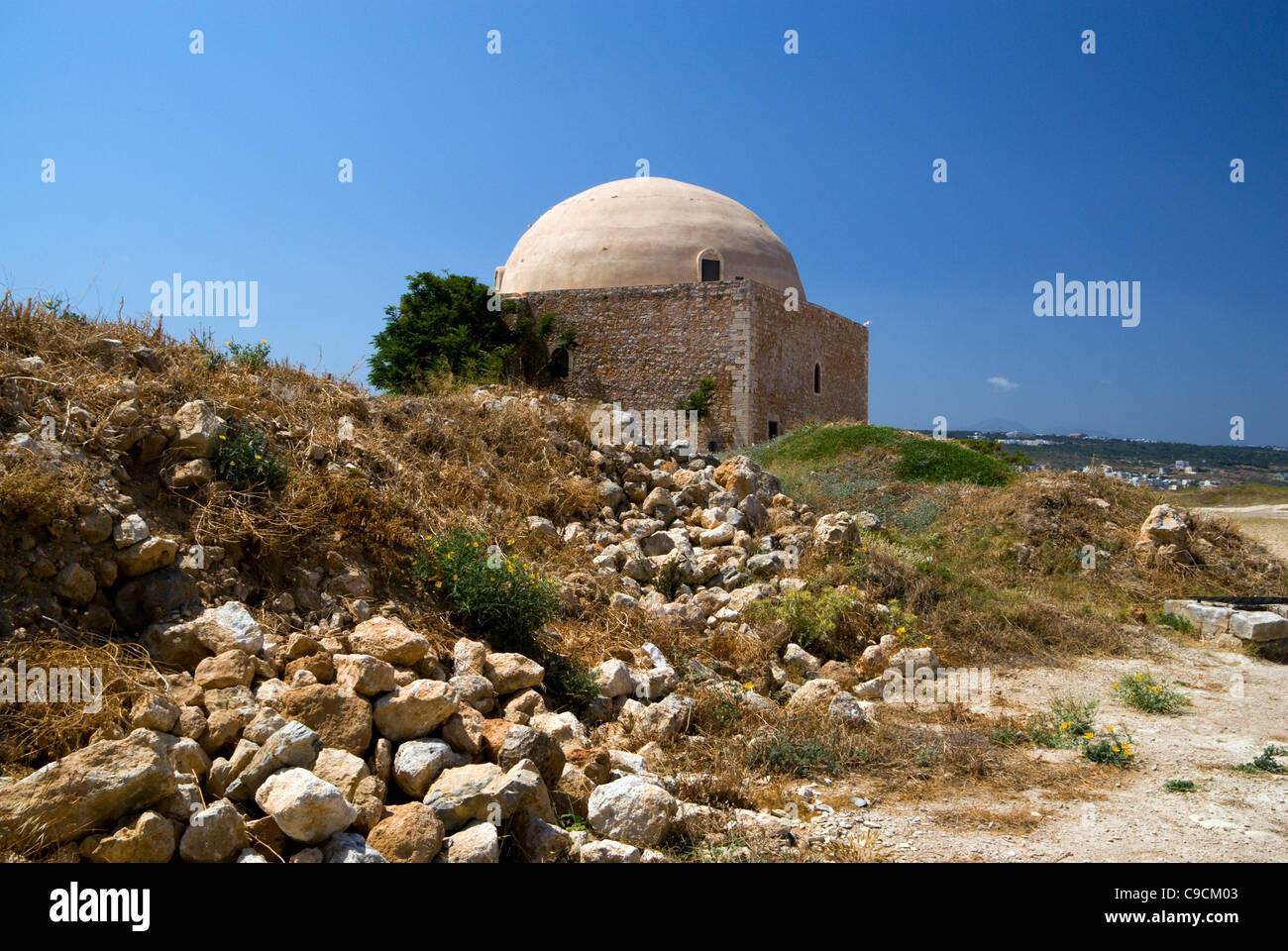 Mosquée du Sultan Ibrahim Han, venetian forteza, Rethymnon, Crète, Grèce. Banque D'Images