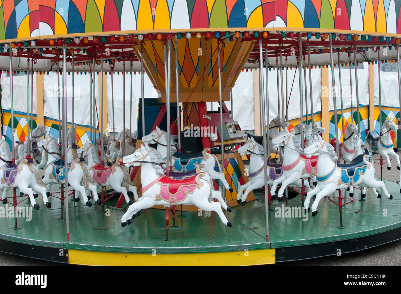 Merry go round Littlehampton Banque D'Images