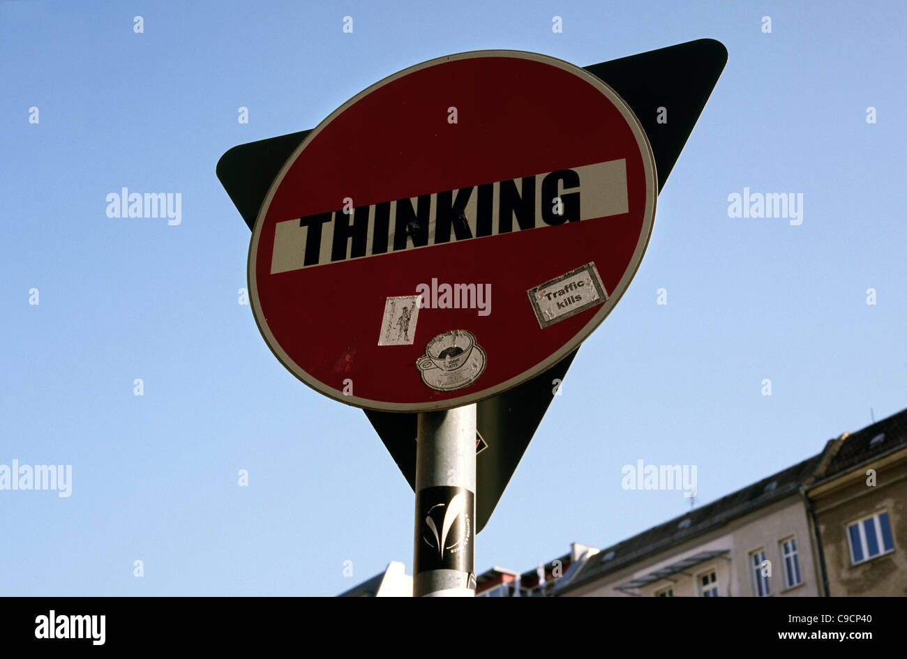 Pas d'entrée panneau de circulation à Berlin. Banque D'Images