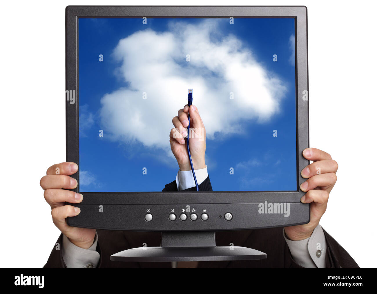 Le concept de cloud computing Banque D'Images