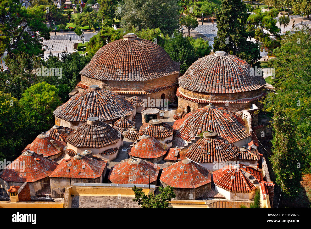 Bey Hamam, également connu comme 'Paradise', des bains à Dikastirion Square, juste à côté de l'avenue Egnatia, Thessalonique, Macédoine, Grèce Banque D'Images