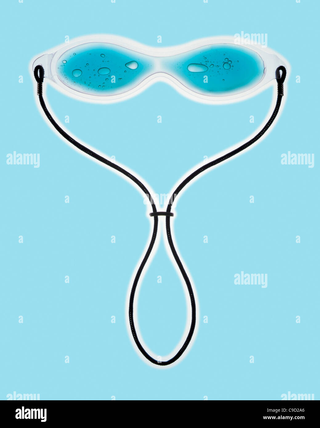 Refroidissement de gel bleu lunettes spa Banque D'Images