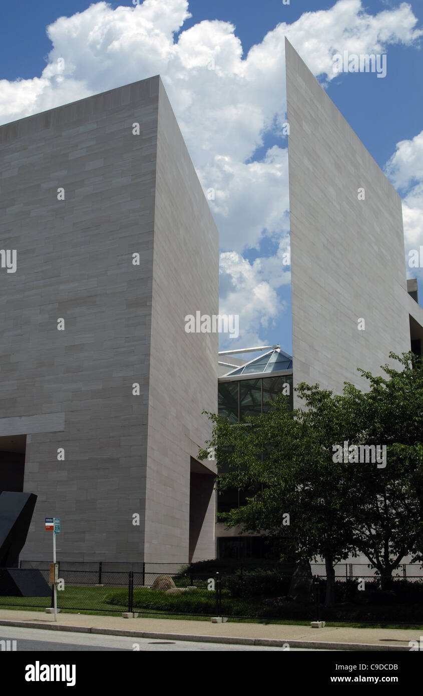 Galerie nationale d'art bâtiment est par Ieoh Ming Pei (b. 1917). Washington D.C. United States. Banque D'Images