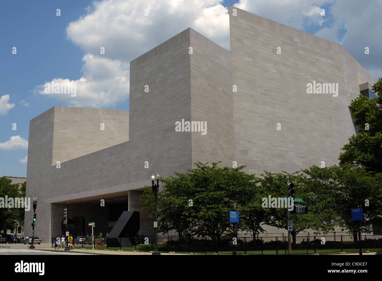 Galerie nationale d'art bâtiment est par Ieoh Ming Pei (b. 1917). Washington D.C. United States. Banque D'Images