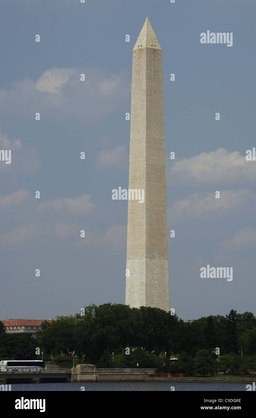 United States. Washington D.C. Washington Monument. Obélisque. Banque D'Images