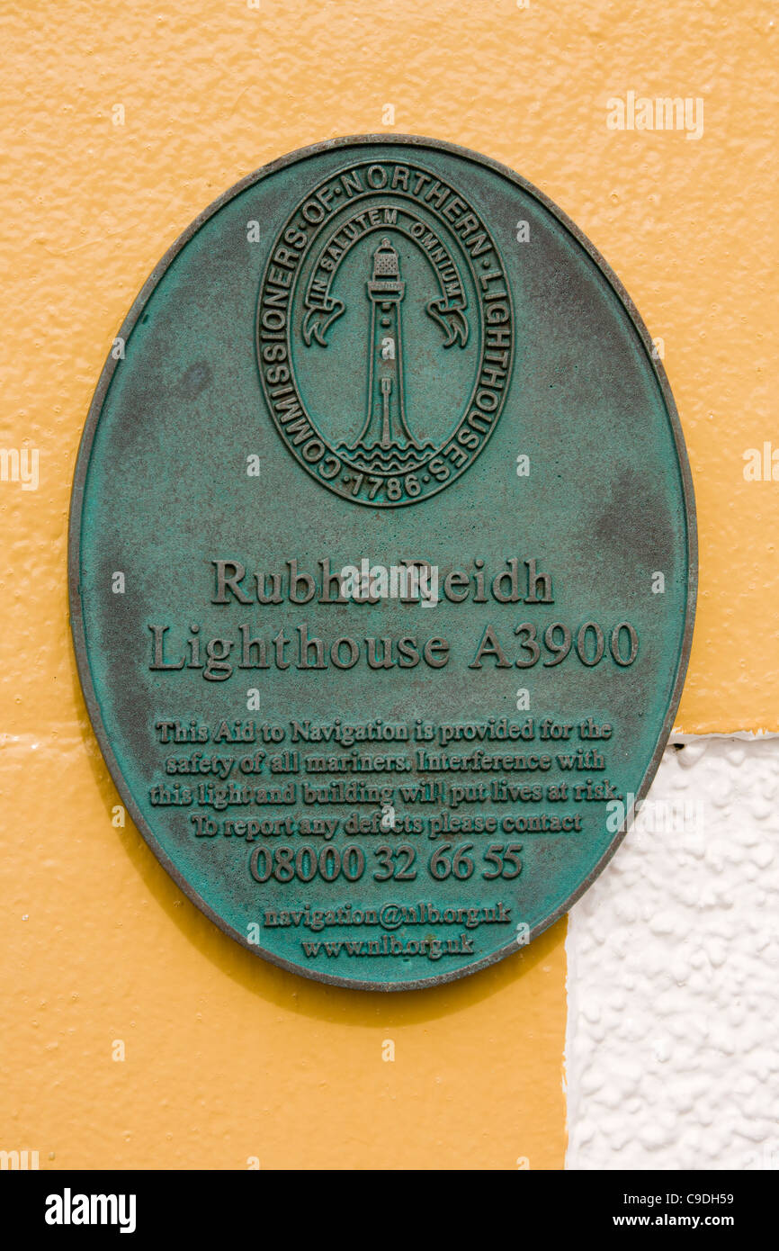 Rua Reidh ou Rubha Reidh Lighthouse Gairloch Melvaig Ross-shire en Écosse Phare et bâtiments auxiliaires Banque D'Images