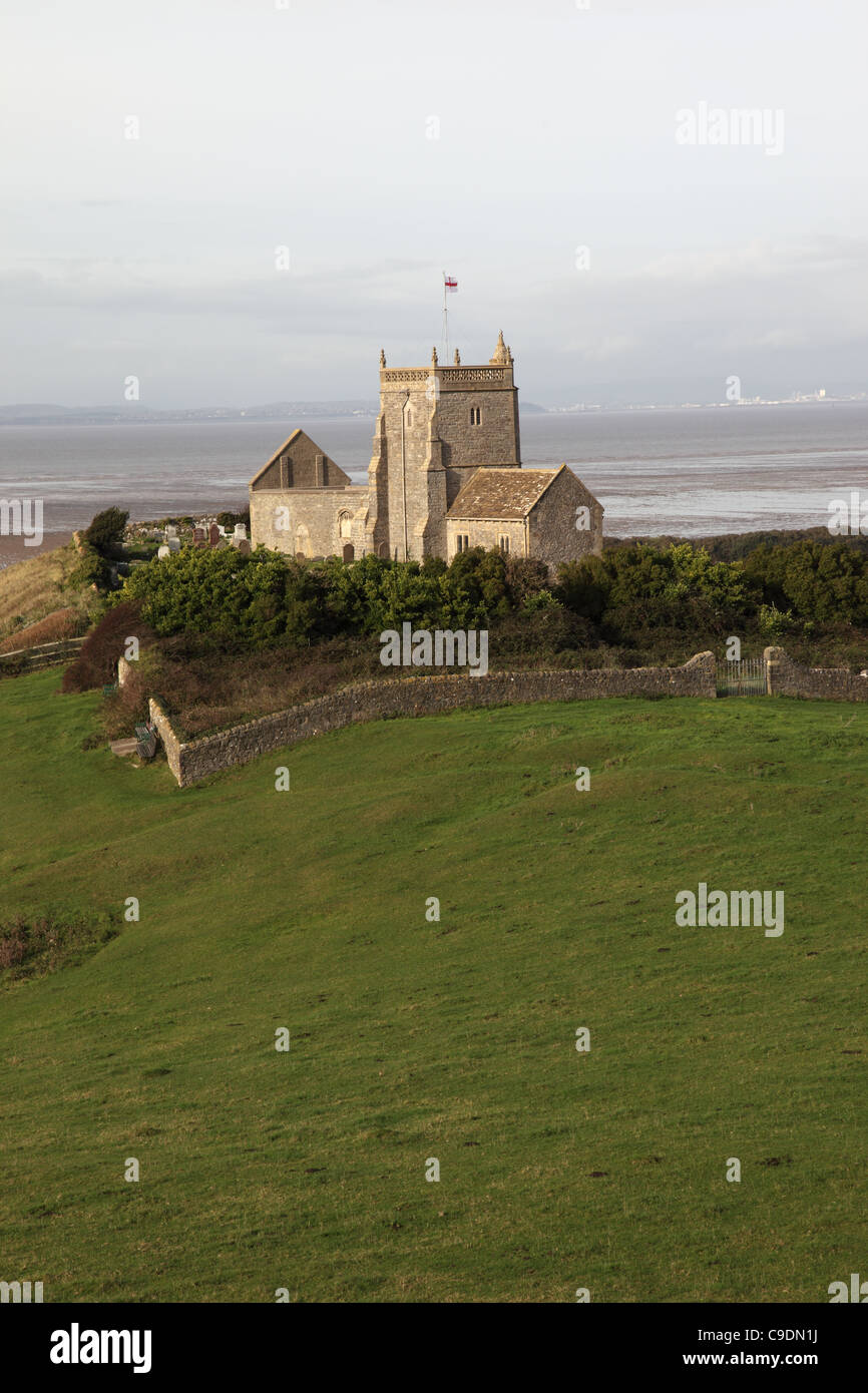 Eglise de St Nicholas, en amont, Weston Super Mare, Somerset, Angleterre, Royaume-Uni Banque D'Images